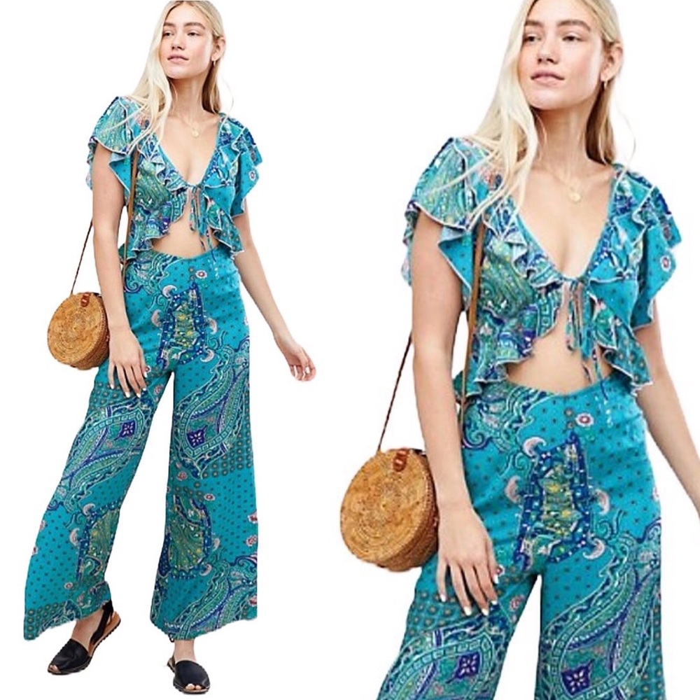 ASOS | Paisley Print Ruffle Jumpsuit - Picture 3 of 9